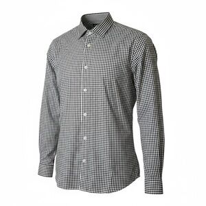 Michael Kors XL Slim Fit Black and White Gingham Checkered Button Down Shirt